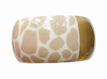 Load image into Gallery viewer, Wide Bangle - White + Linen Print©
