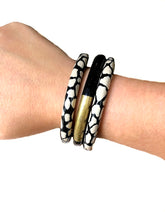 Load image into Gallery viewer, Print Two-Tone Bangle©  - 4 Color Options