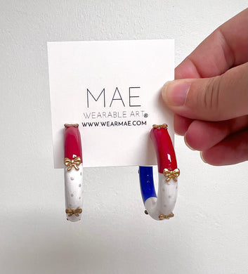 Red, White + Blue Bow Hoops
