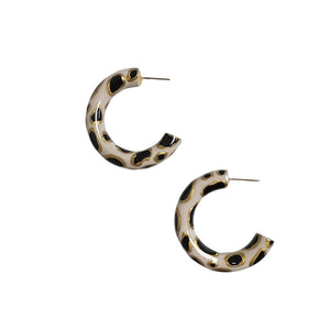 Oyster Print Hoops