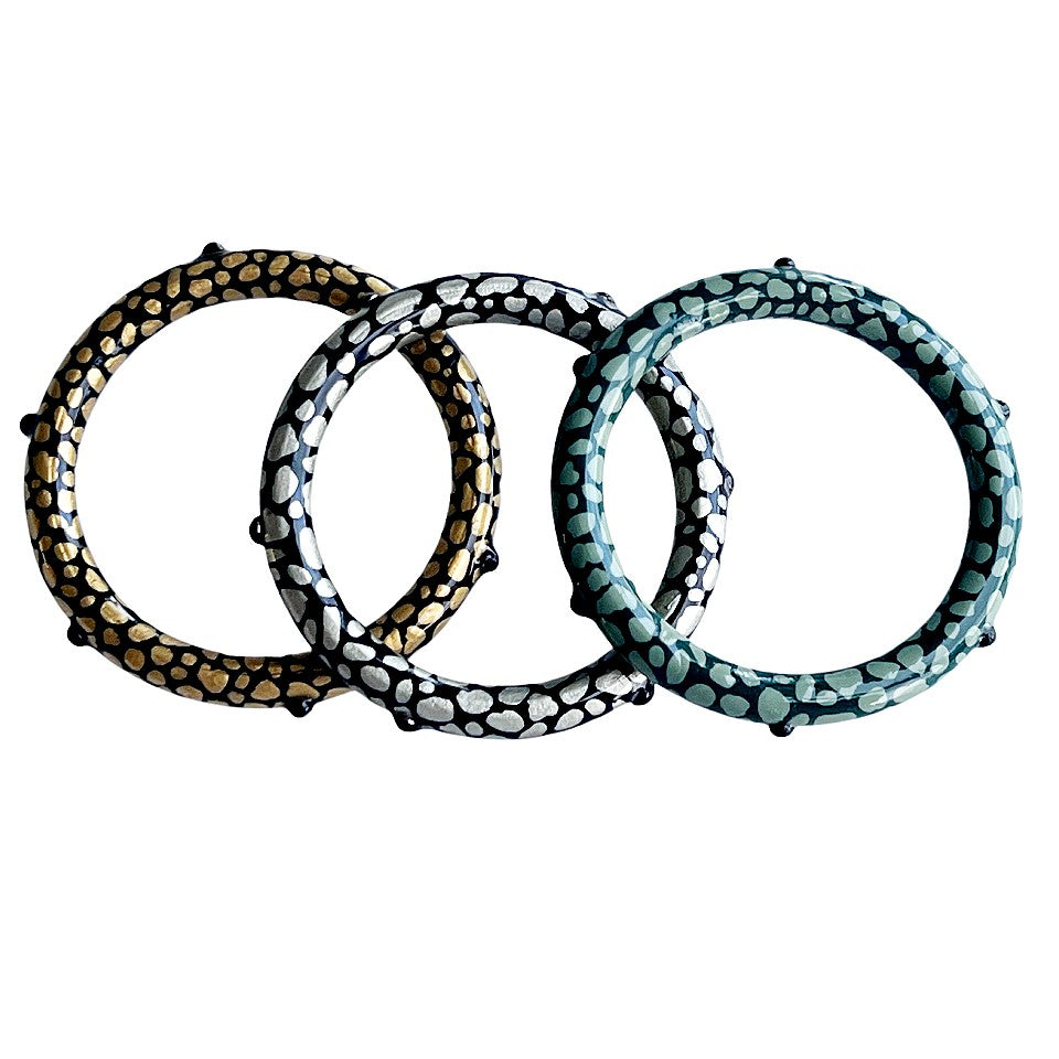 Bom Bom Bangles© - 3 Color Options – Mae Wearable Art