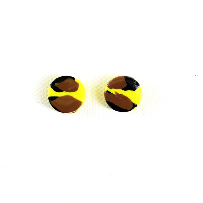 Small Button Stud - Citrus