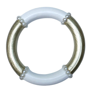 Thick Bangle with Pearl Studs© - 3 Color Options