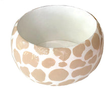 Load image into Gallery viewer, Wide Bangle - White + Linen Print©