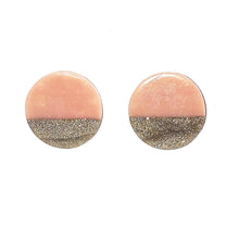 Load image into Gallery viewer, Large Button - Beige &amp; Gold Glitter