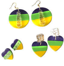 Load image into Gallery viewer, Mardi Gras Mini Heart