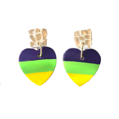 Mardi Gras Mosaic Heart