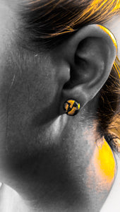 Small Button Stud - Wine