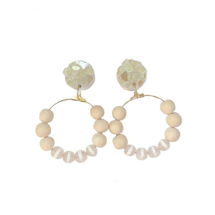 White & Tan Hoops