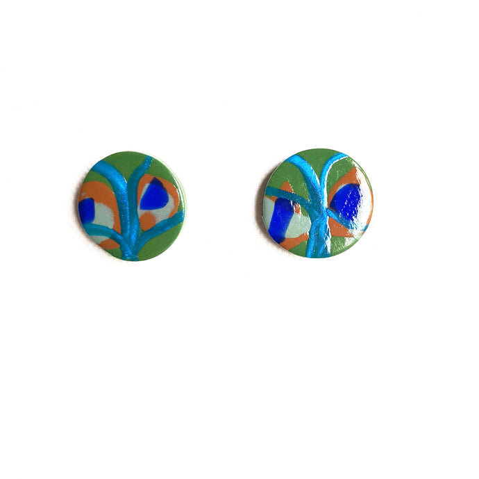Medium Button - Peacock