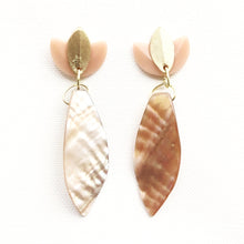 Load image into Gallery viewer, Large Mother of Pearl Drop - Gold &amp; Beige Petal