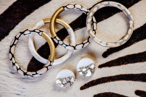 Print Two-Tone Bangle©  - 4 Color Options