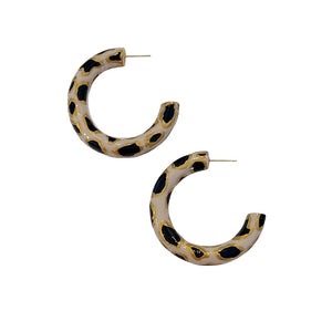 Oyster Print Hoops© - 2 Size Options