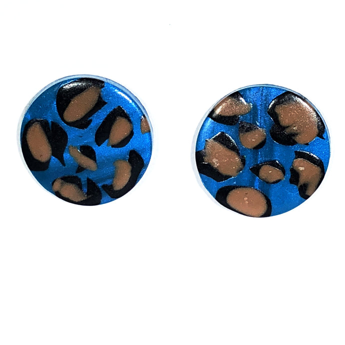 Large Button - Peacock Blue