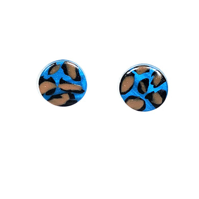 Medium Button - Peacock Blue