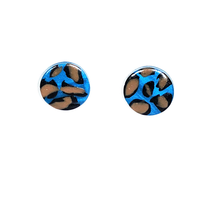 Medium Button - Peacock Blue