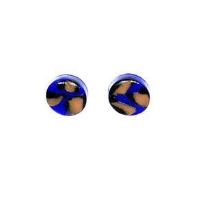 Small Button Stud - Blue