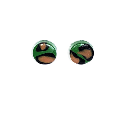 Small Button Stud - Green